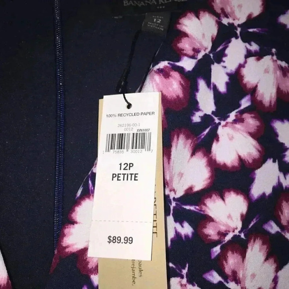 Banana Republic  floral dress sz 12 Pet - Picture 2 of 3